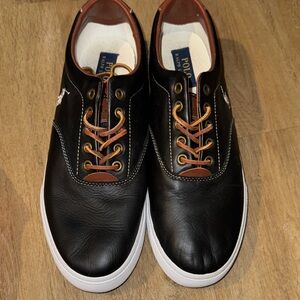 Polo by Ralph Lauren Black and Brown Men's Sneakers